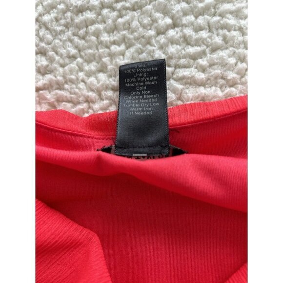 ANN TAYLOR Women Textured Polyester Sleeveless Blouse Cowl Neck Orange Sz XS - Picture 4 of 6